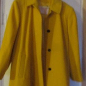 Womens Pendleton yellow 100% virgin wool coat xl